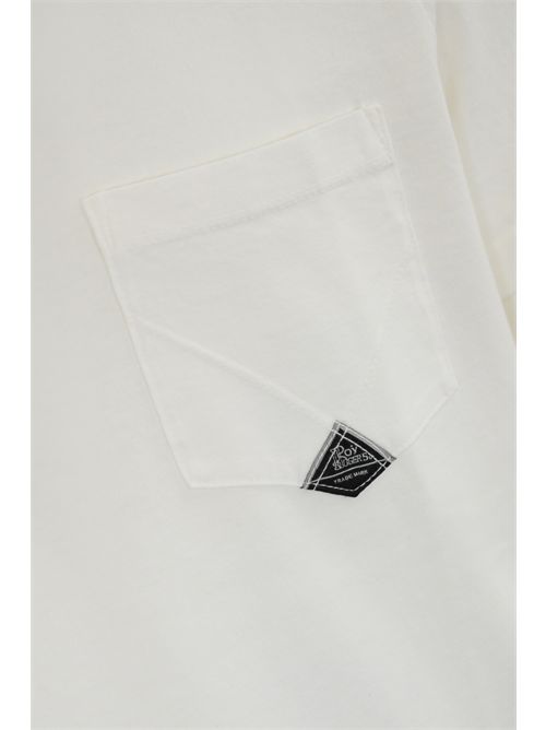 T-shirt Pocket in jersey Bianco Roy Roger's | RRU90048CA160111C0014